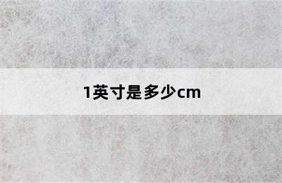 1英寸是多少cm