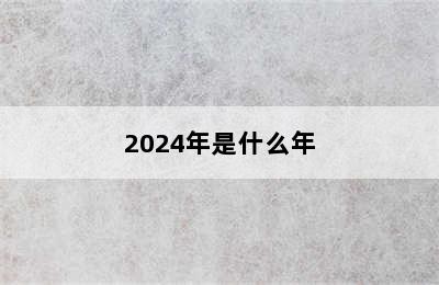 2024年是什么年