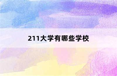 211大学有哪些学校