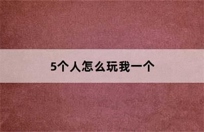 5个人怎么玩我一个