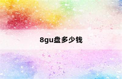 8gu盘多少钱