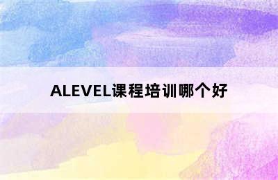 ALEVEL课程培训哪个好