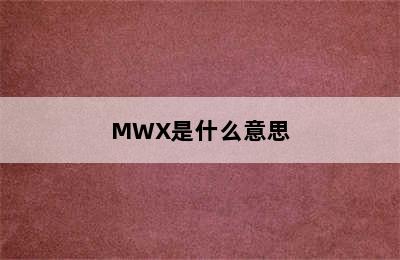 MWX是什么意思