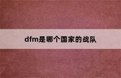 dfm是哪个国家的战队