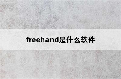 freehand是什么软件