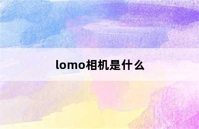 lomo相机是什么