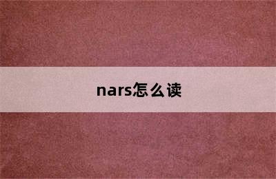 nars怎么读