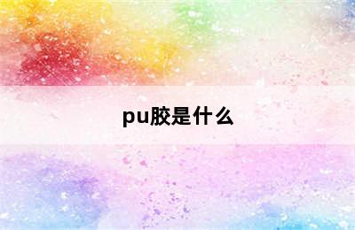 pu胶是什么