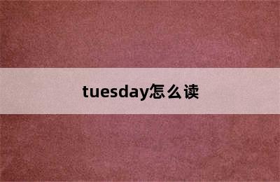 tuesday怎么读