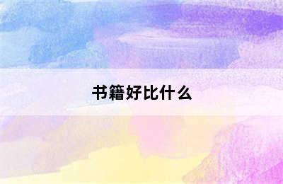 书籍好比什么