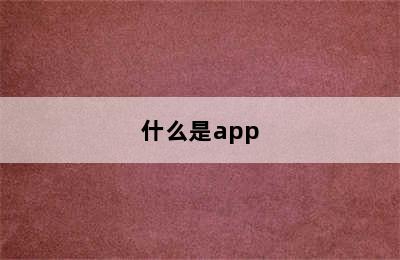 什么是app