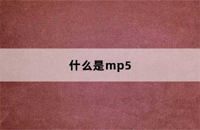 什么是mp5