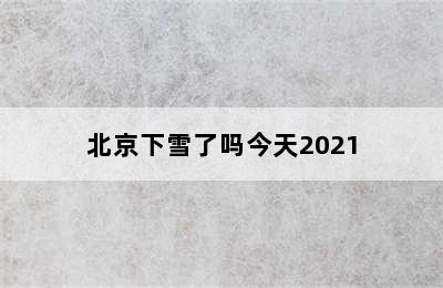 北京下雪了吗今天2021