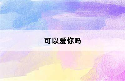 可以爱你吗