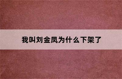 我叫刘金凤为什么下架了