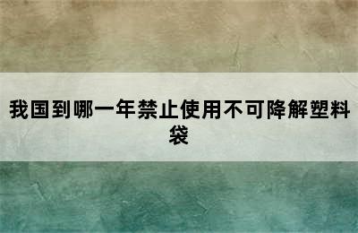 我国到哪一年禁止使用不可降解塑料袋