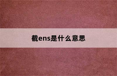 截ens是什么意思