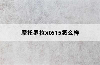 摩托罗拉xt615怎么样