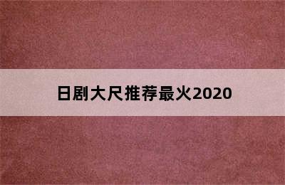 日剧大尺推荐最火2020