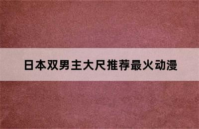 日本双男主大尺推荐最火动漫