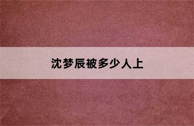 沈梦辰被多少人上