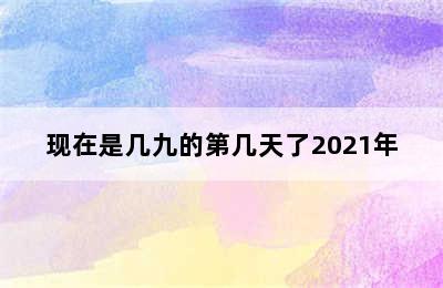 现在是几九的第几天了2021年